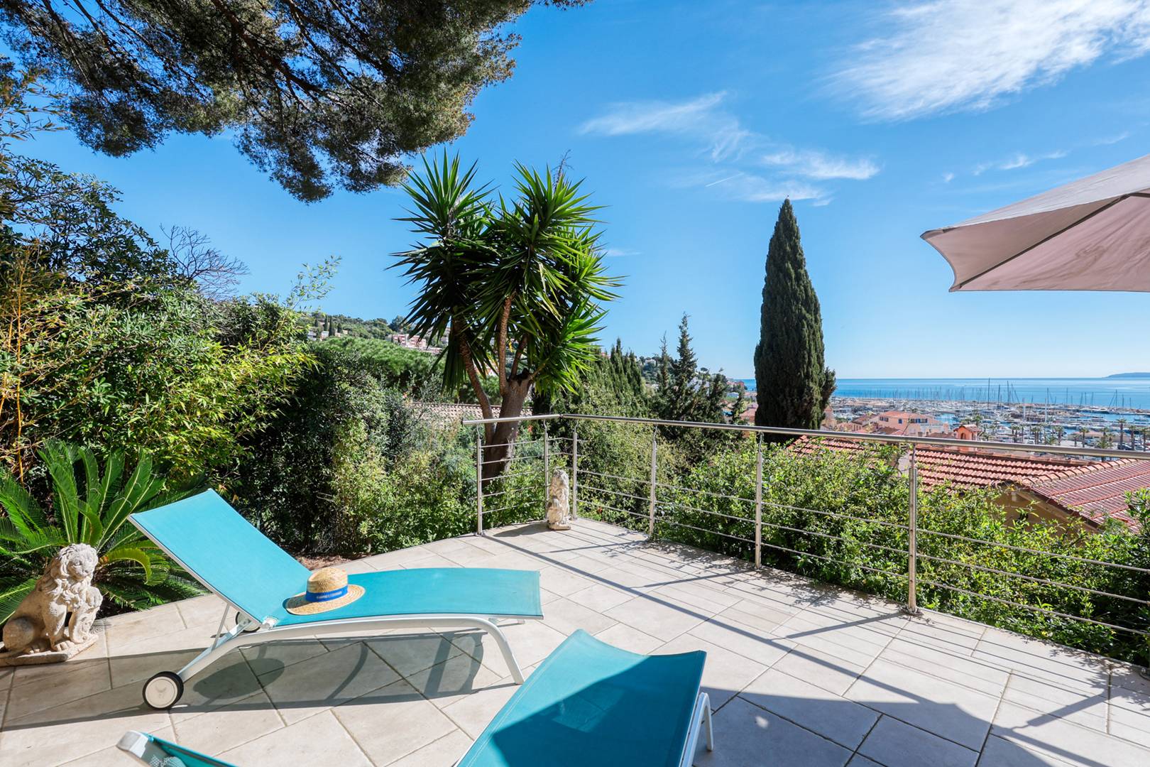 VILLA Le Lavandou - Pleine vue mer, port et îles - Tout à pieds - Clim