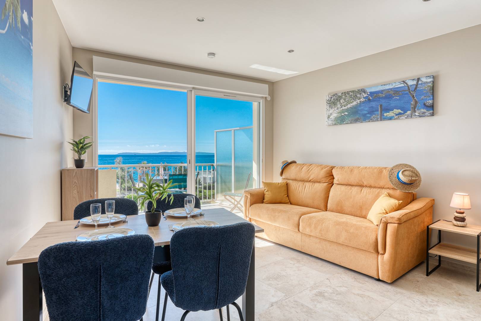 Le Bleu à perte de vue – T3 avec Terrasse & Plage directe