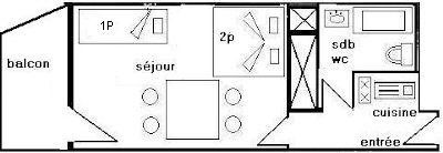 Studio 3 pers - LE FRANCE - PLAGNE CENTRE - ref 529FR - 2