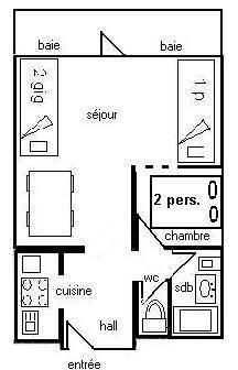 2 Pièces 5 pers - LE JANNU - 209JA - PLAGNE CENTRE - ref 209JA - 2