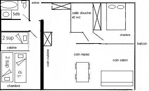3 Room Apt 6/7 people - WIFI - LE MONT-BLANC 152MB - PLAGNE CENTRE - ref 152MB - 9