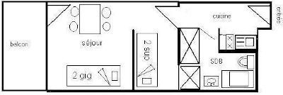 Studio Cabine 3/4 p - LE FRANCE - PLAGNE CENTRE - ref 538FR - 8