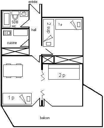 2 Rooms Apt 6 people - LE FRANCE - 621FR - PLAGNE CENTRE - ref 621FR - 2