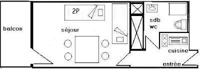 Studio 3 pers - LE FRANCE - PLAGNE CENTRE - ref 847FR - 2