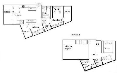 Duplex 4 Pièces 8/10 pers - LE BELVEDERE- 014BE -PLAGNE VILLAGES - ref 014BE - 12