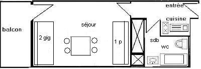 Studio 3 personnes - LE FRANCE- 844FR - PLAGNE CENTRE - ref 844FR - 2