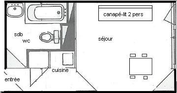 Studio 2 pers - LE FRANCE - PLAGNE CENTRE - ref 204FR - 2