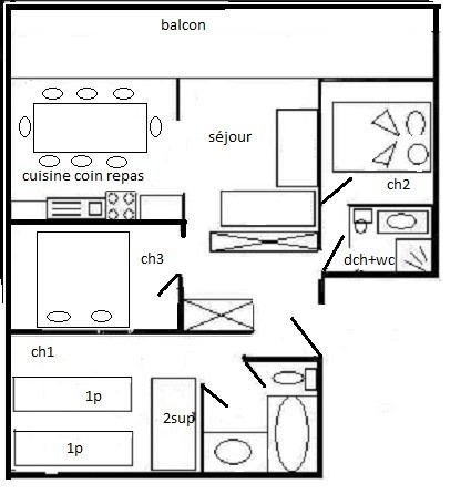 4 Rooms 8 people - L'EVEREST - 054EV - PLAGNE CENTRE - ref 054EV - 11