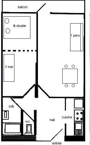 2 Room Apt 5 people - LE JANNU - PLAGNE CENTRE - ref 211JA - 8