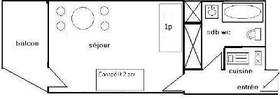 Studio 3 pers - LE FRANCE - PLAGNE CENTRE - ref 731FR - 6