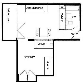 2 Pièces 5 pers - LA TAIGA - 015TA - PLAGNE CENTRE - ref 015TA - 2