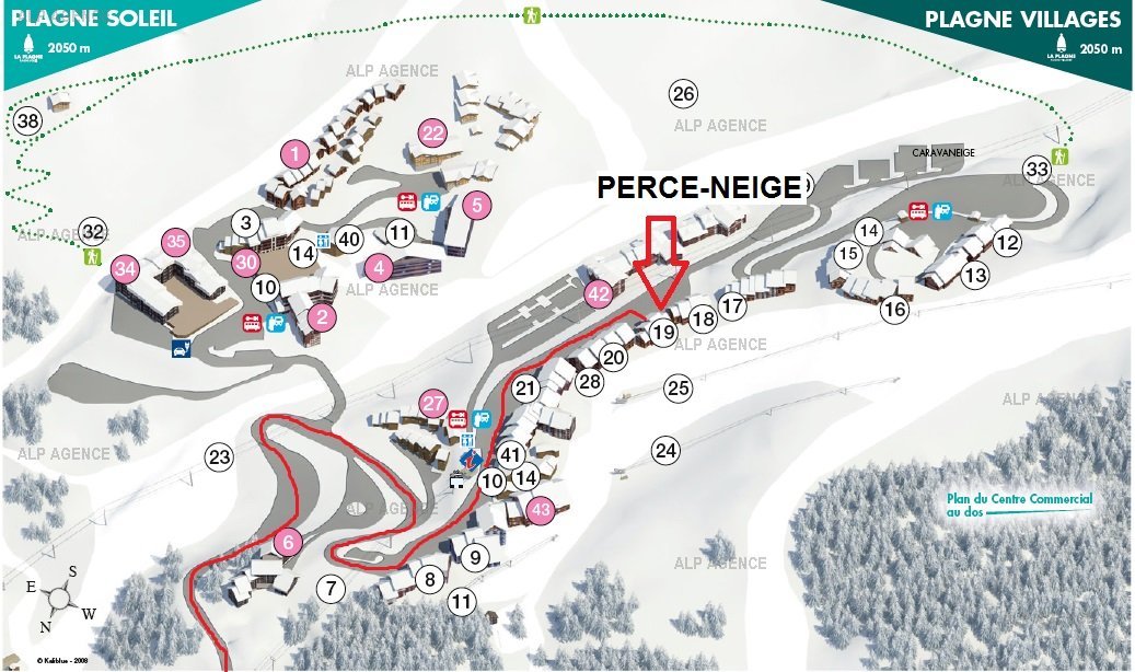 Petit 2 pièces 4 pers- LE PERCE-NEIGE - 029PN -Plagne Villages - ref 029PN - 13