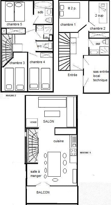 Chalet 10 pers - LES PRAZ - PLAGNE VILLAGES - ref CHPRA111 - 12
