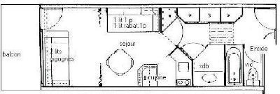 Studio 3/4 pers - Entrée Flèche - PLAGNE AIME 2000 - ref F21A2 - 2