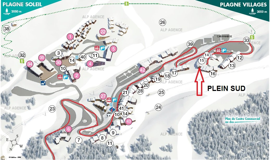 Studio 2/3 people - PLAGNE VILLAGES - 009PS -LE PLEIN SUD- WIFI - ref 009PS - 13