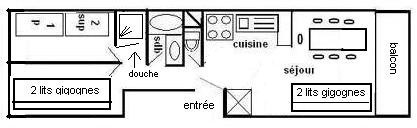 3 Room Apt 6/7 people - LES ECRINS - PLAGNE CENTRE - ref 201EC - 2