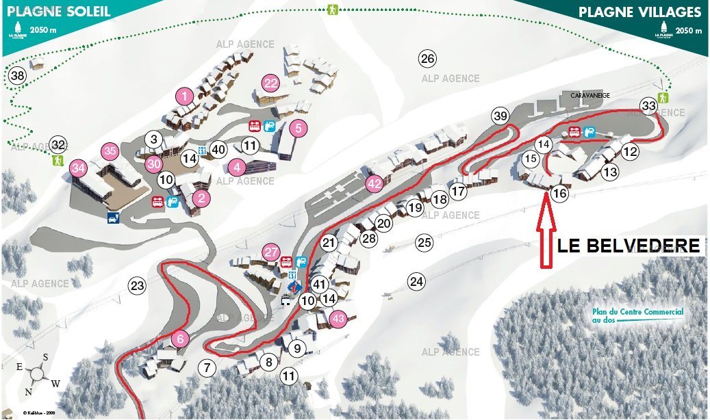 2 Pièces 5 pers - LE BELVEDERE - 025BE -PLAGNE VILLAGES - ref 025BE - 14