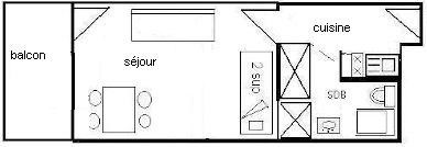 Studio 3/4 pers. 4 couchages LE FRANCE - PLAGNE CENTRE - ref 338FR - 2