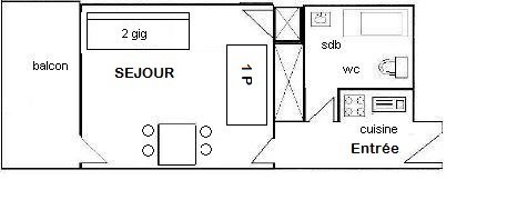 Studio 3 pers - LE FRANCE - PLAGNE CENTRE - ref 723FR - 2