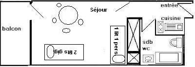 Studio 3 pers - LE FRANCE - Plagne Centre -Appartement classé 2*-3 cristaux - ref 642FR - 2