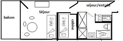 Studio 3/4 pers - LE FRANCE - PLAGNE CENTRE - ref 536FR - 2
