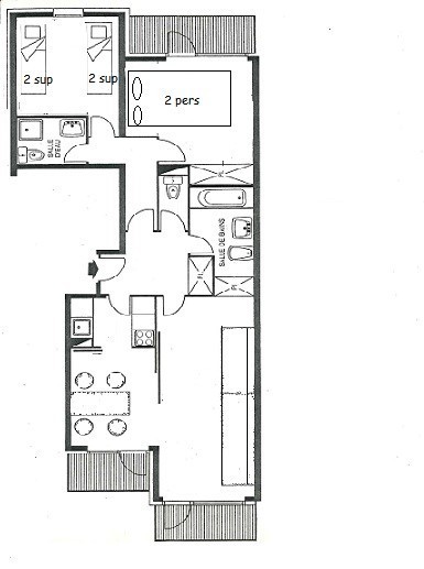 3 P 7/8 pers - LES SOLDANELLES - 27SOL - PLAGNE VILLAGES - ref 27SOL - 2