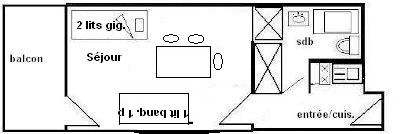 Studio 3 pers - LE FRANCE - PLAGNE CENTRE - ref 535FR - 2