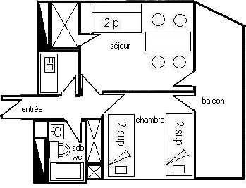 2 Pièces 5 pers - LE FRANCE - PLAGNE CENTRE - ref 817FR - 2