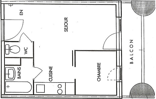 2 pièces 4 pers- WIFI- Le CERVIN- PLAGNE SOLEIL - ref 114CE - 2