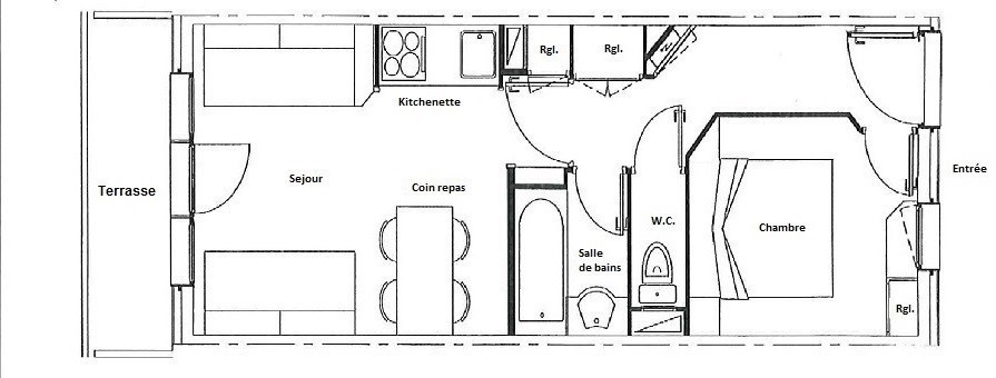 2 rooms Apt 5 people - LE MONT-SOLEIL B- Plagne Soleil - ref 609MSB - 10