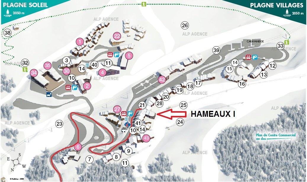 Studio 3/4 pers - LES HAMEAUX 1 - 165H1 - PLAGNE VILLAGES - ref 165H1 - 12