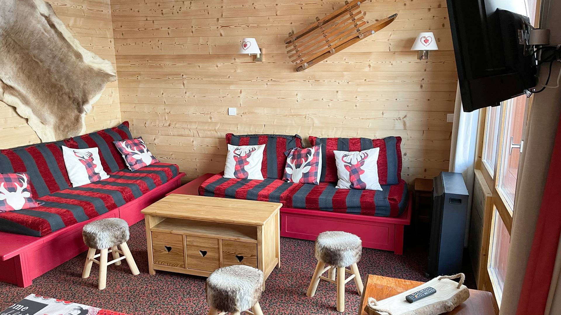 3 PIECES 6 pers balcon sud, sur pistes - PLAGNE SOLEIL - ref 102MSA - 1