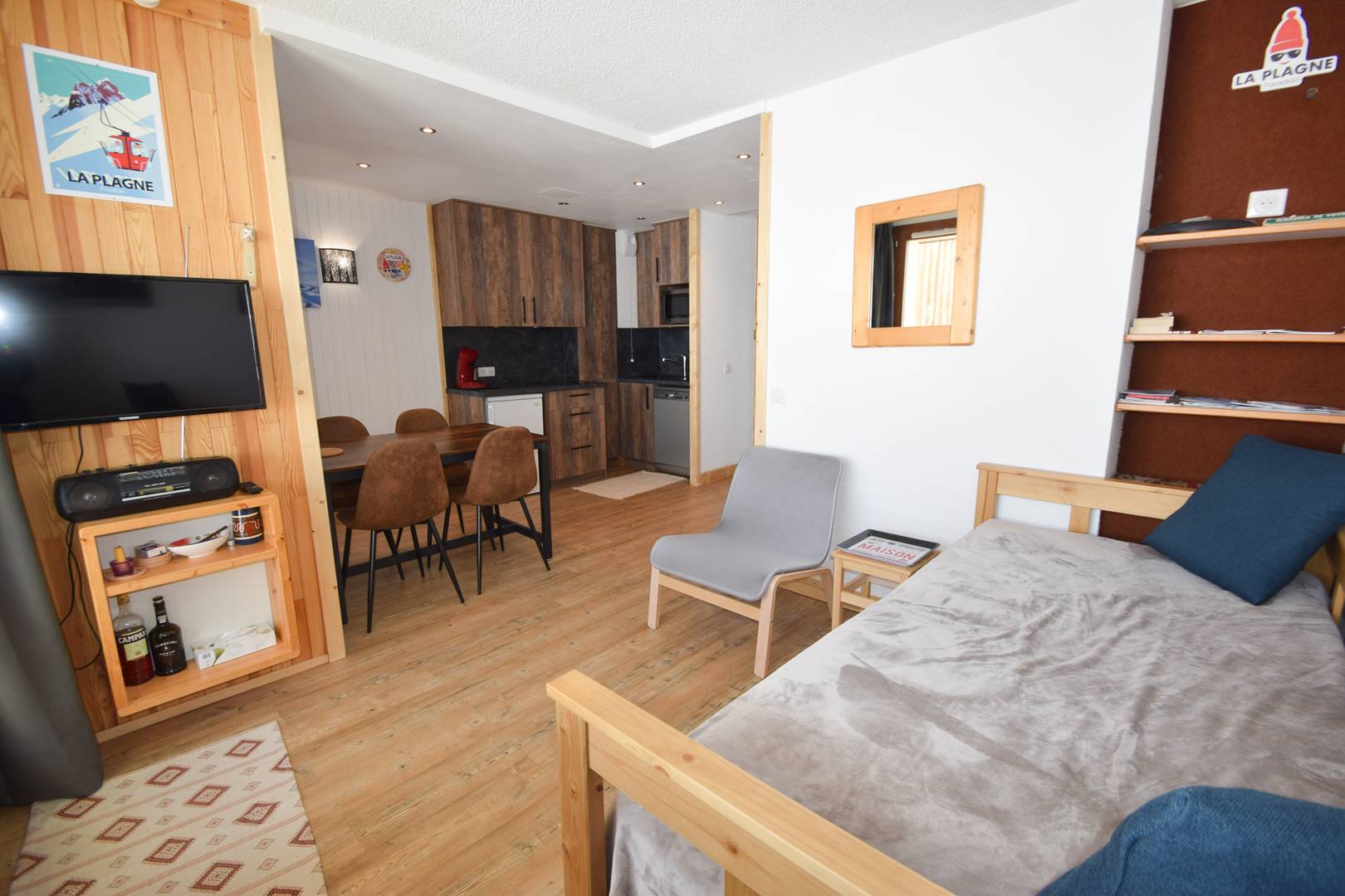 Studio + cabine 4/5 pers - LE SQUAW VALLEY - 042SQ -PLAGNE VILLAGES - ref 042SQ - 3