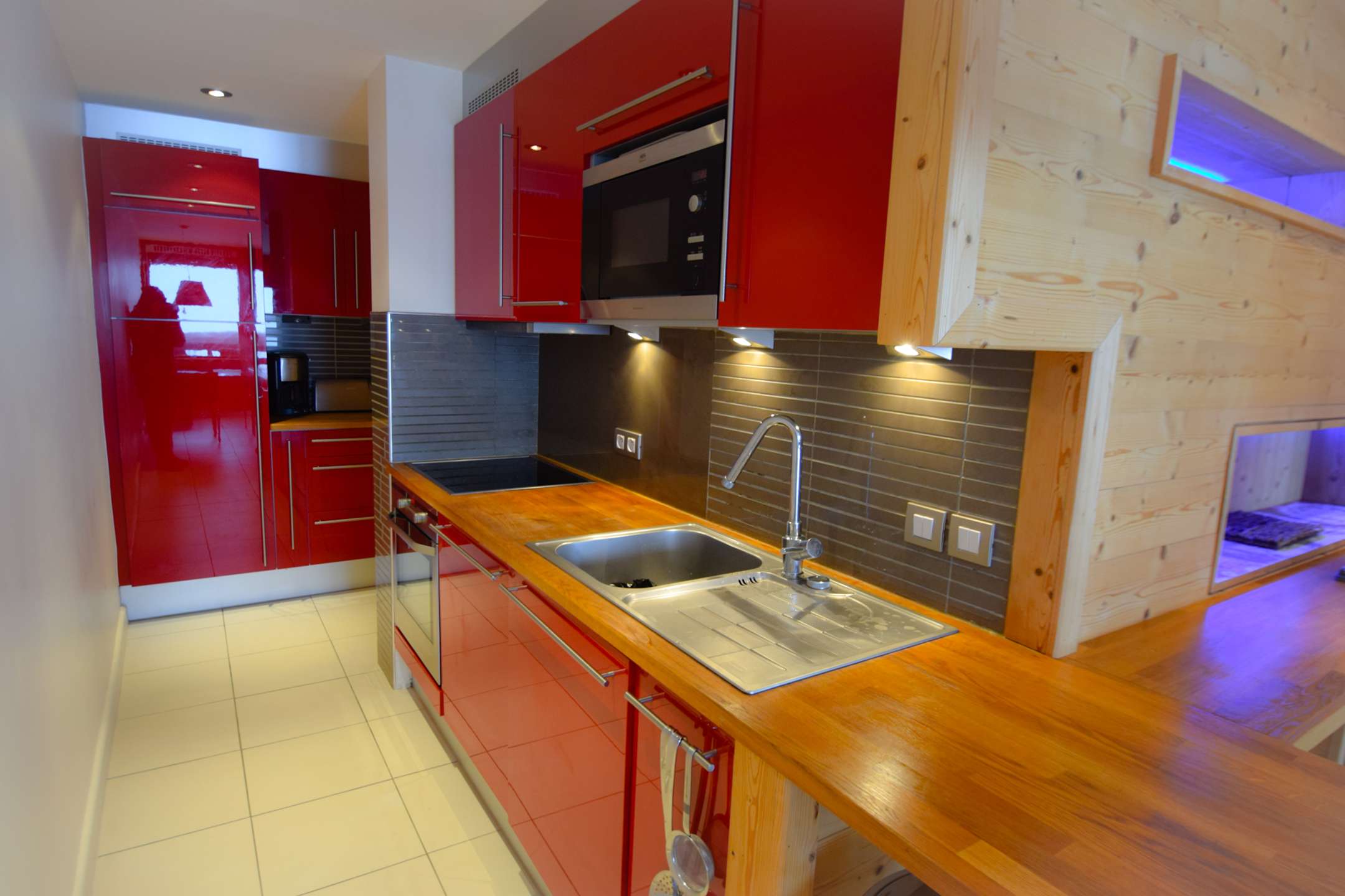 3 pièces 4/5 couchages, Plagne Centre , WIFI, Très bon confort -avec 1 parking souterrain - ref 123ND - 4