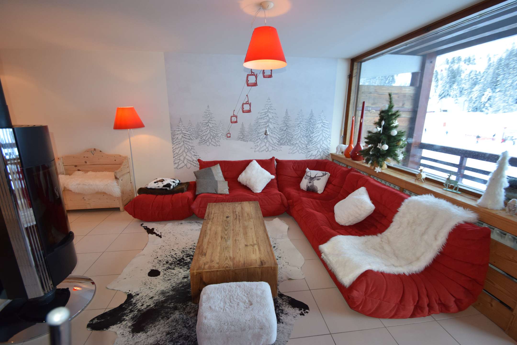 3 pièces 4/5 couchages, Plagne Centre , WIFI, Très bon confort -avec 1 parking souterrain - ref 123ND - 5