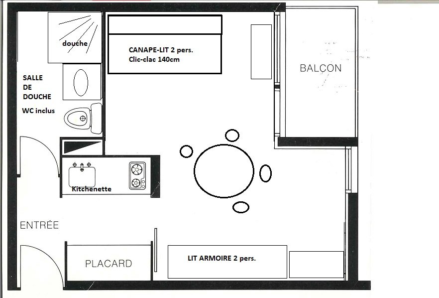 Studio 3 pers - LES HAMEAUX 2 - PLAGNE VILLAGES - ref 001H2 - 11