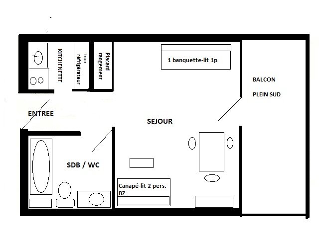 Studio 3 pers- LE VERCORS - PLAGNE CENTRE, sur les pistes - ref 0R8VR - 11