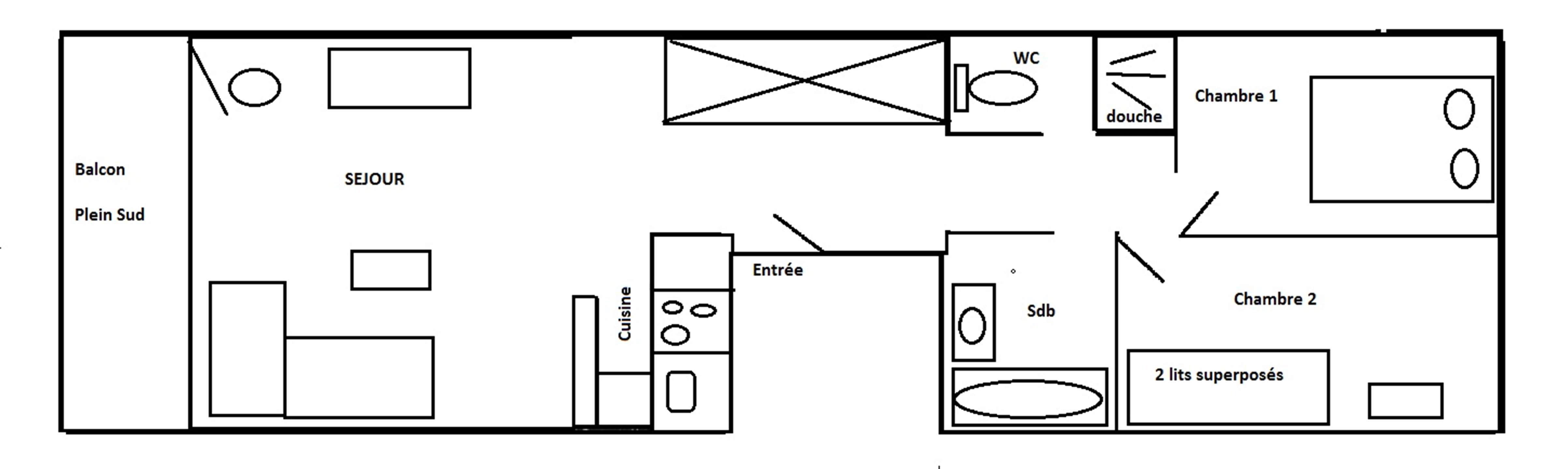 3 P 6/7 pers - LE FITZ ROY- PLAGNE CENTRE - ref 027FI - 6