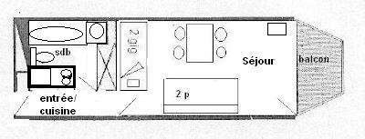 Studio 3/4 people - Aime 2000- PLAGNE AIME 2000 - C03A2 - ref C03A2 - 2