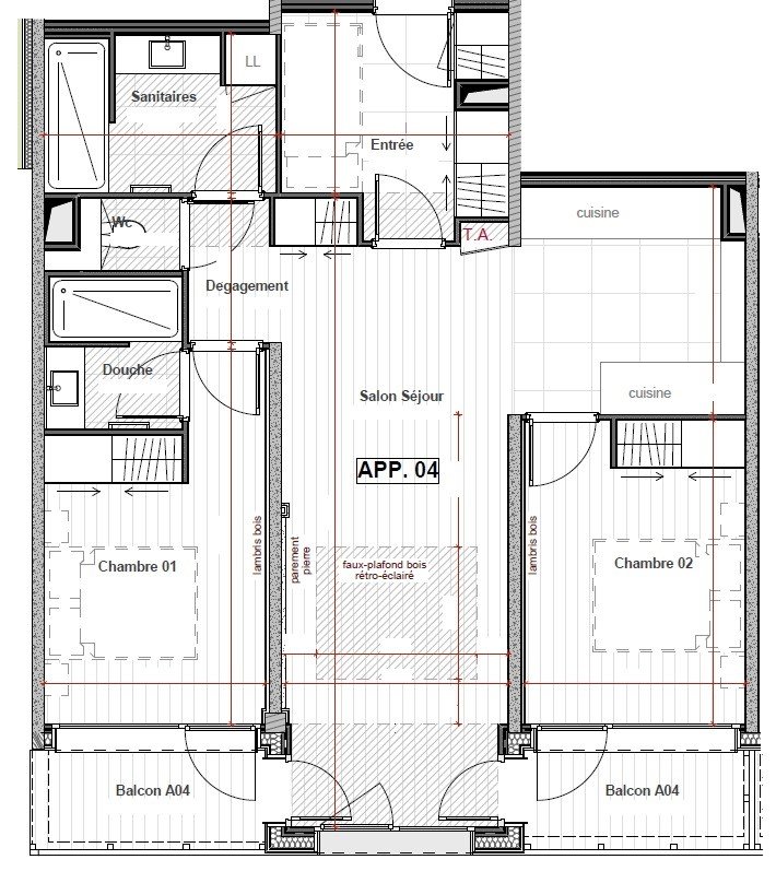 Appartement 3 Pièces + cabine 6 pers- HAUT DE GAMME - ALPINE LOFT -04ALPI - PLAGNE CENTRE - ref 04ALPI - 11