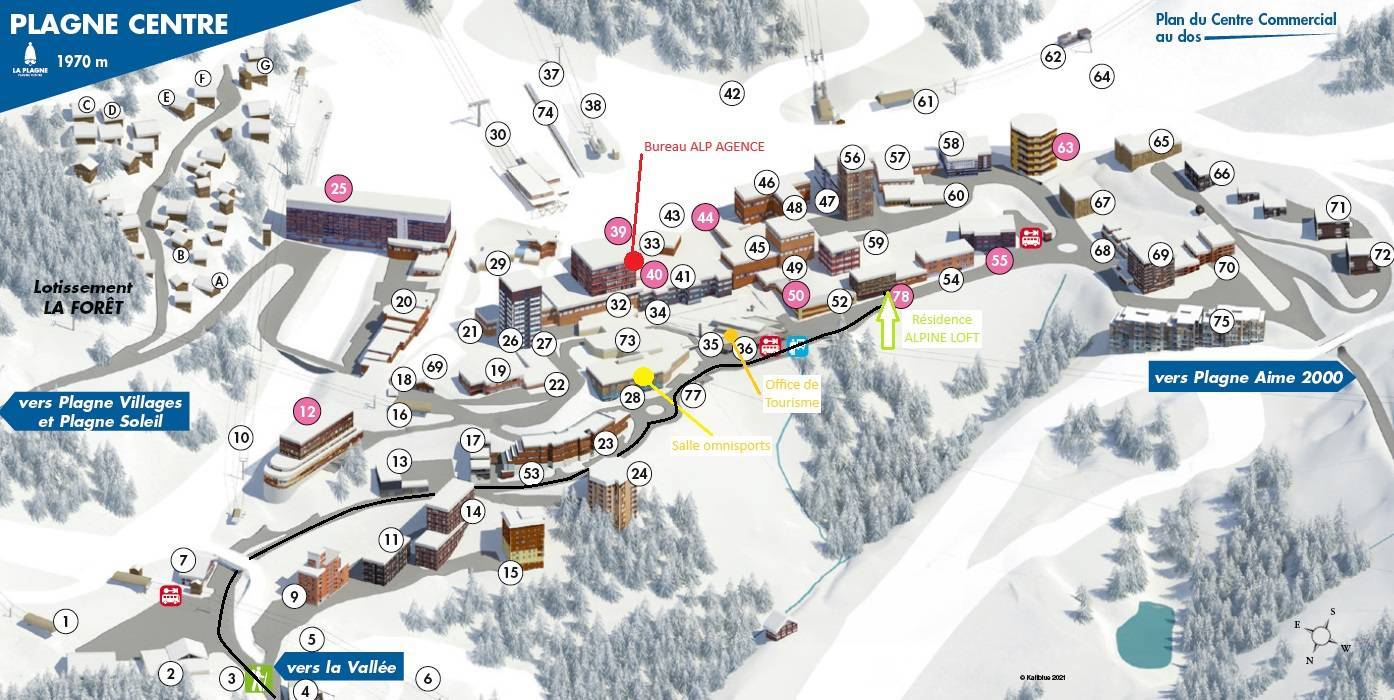 Appartement 3 Pièces + cabine 6 pers- HAUT DE GAMME - ALPINE LOFT - PLAGNE CENTRE - ref 04ALPI - 13