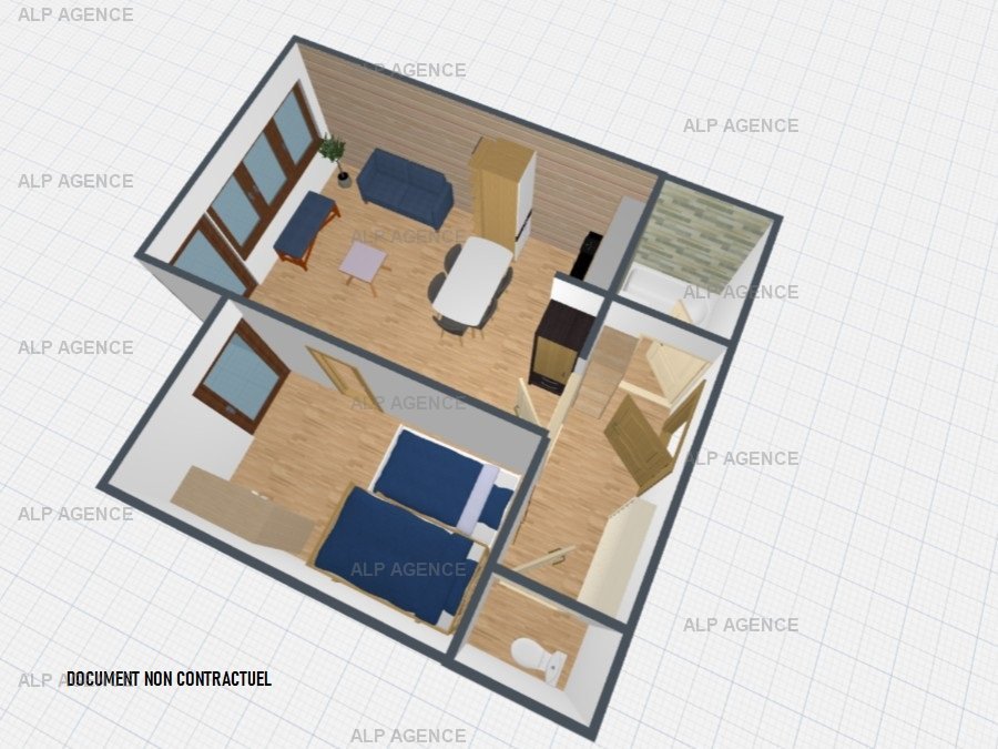 Studio Cabine 4/5 pers - LES AOLLETS - Plagne Villages - WIFI - ref 319AO - 9