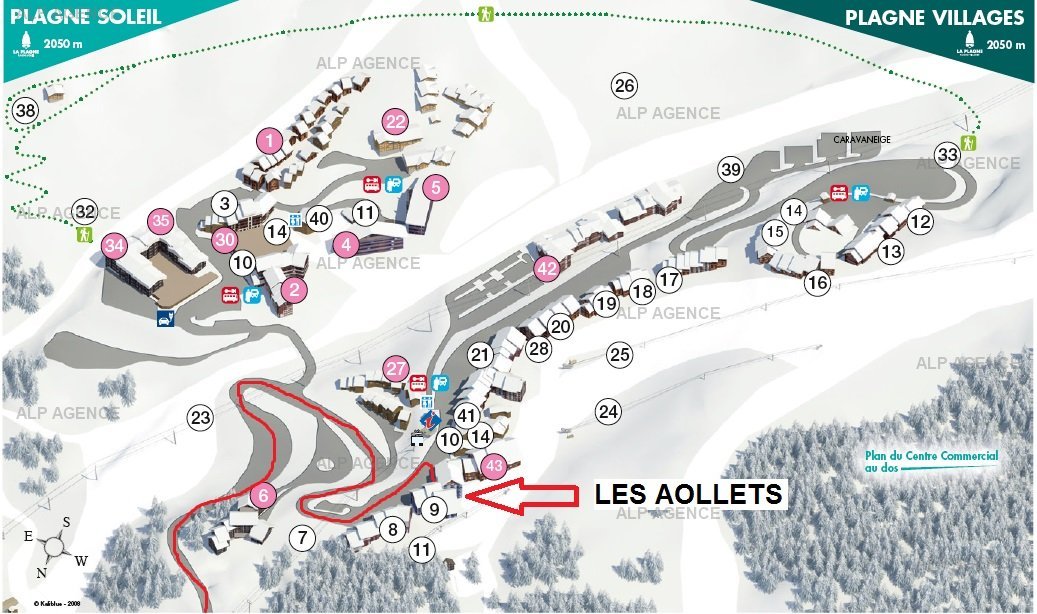 Studio Cabine 4/5 pers - LES AOLLETS - Plagne Villages - WIFI - ref 319AO - 11