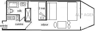 Studio 3/4 pers - Exposition Sud - PLAGNE AIME 2000 - ref I23A2 - 11