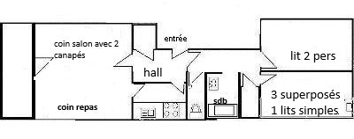 3 ROOM APARTMENT - 6 PEOPLE- LE VERCORS - 105VR- PLAGNE CENTRE - ref 105VR - 11