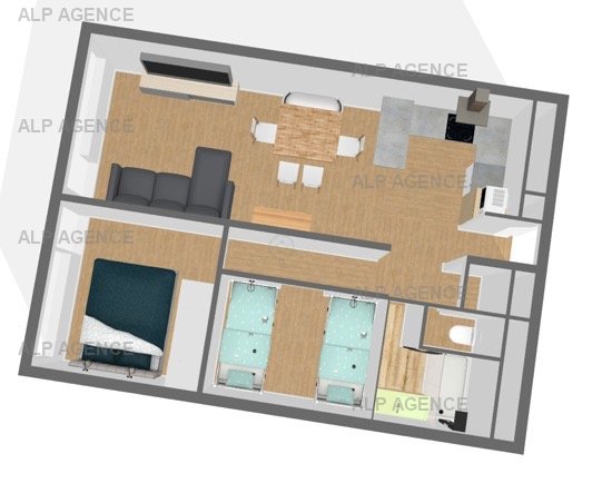 2-room flat + sleeping cabin  6 people - O51A2 - PLAGNE AIME 2000 - ref O51A2 - 4