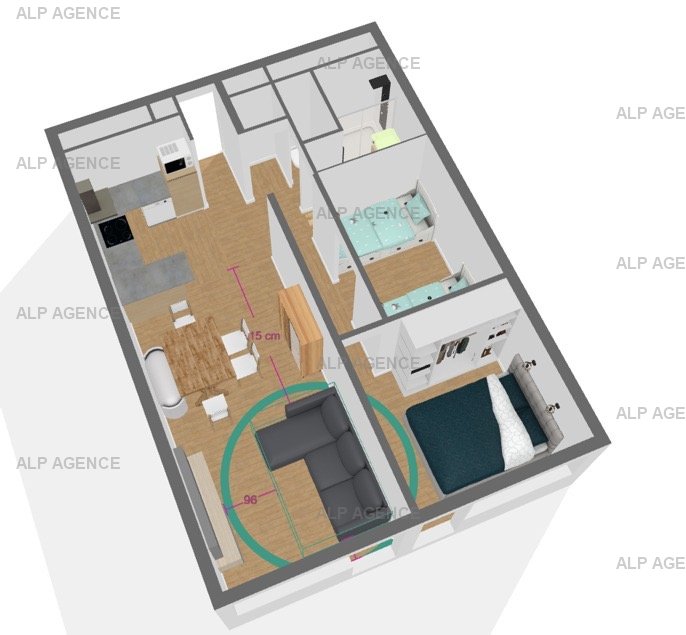 2-room flat + sleeping cabin  6 people - O51A2 - PLAGNE AIME 2000 - ref O51A2 - 5