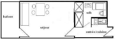Studio 2 people - LE FRANCE - PLAGNE CENTRE - ref 729FR - 2