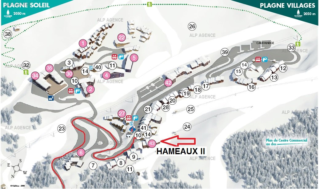 Appartement 2 pièces + cabine 6 pers - LES HAMEAUX 2 - 211H2 - PLAGNE VILLAGES - ref 211H2 - 16