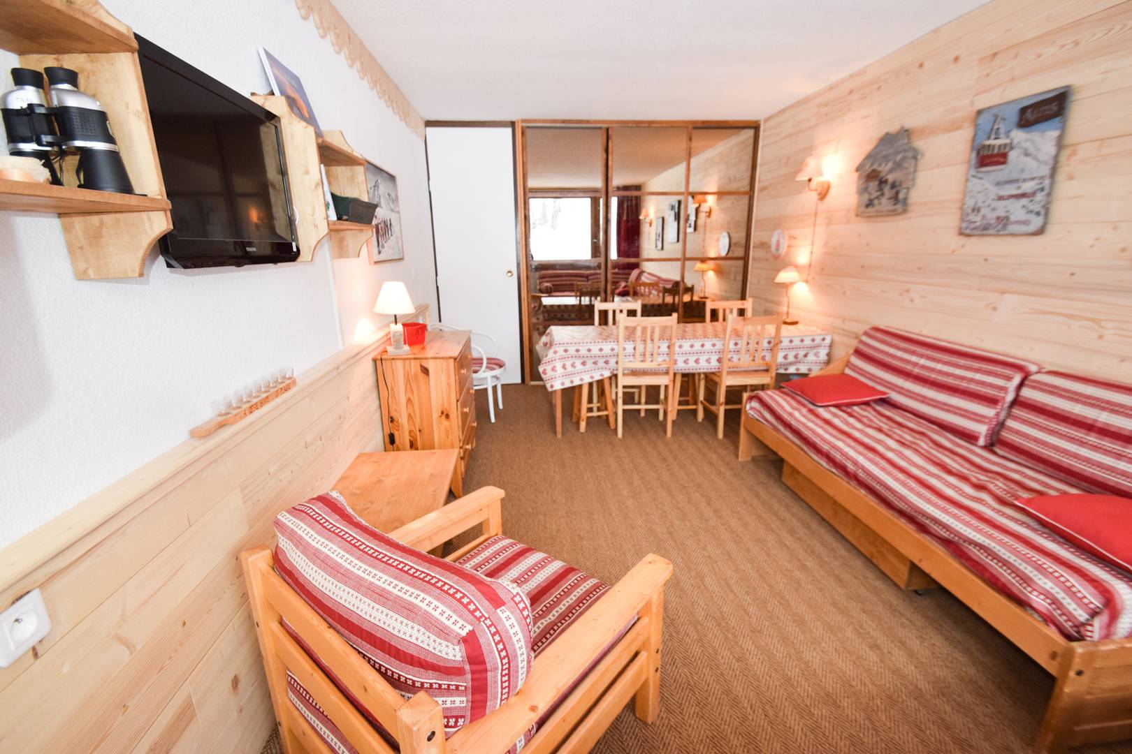 2 Pièces cabine 5 pers - LE FRANCE - PLAGNE CENTRE - bon confort - ref 833FR - 3